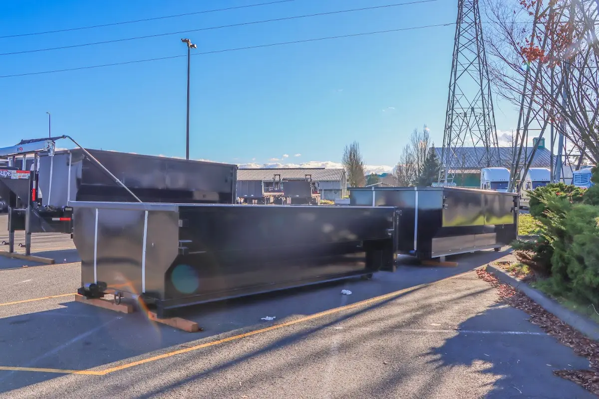 Roll-off dumpster ready for waste disposal at job site for 8 Yard Dumpster Rental in West Odessa